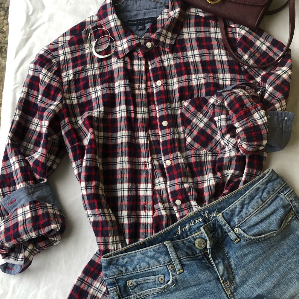Tommy Hilfiger plaid button-down